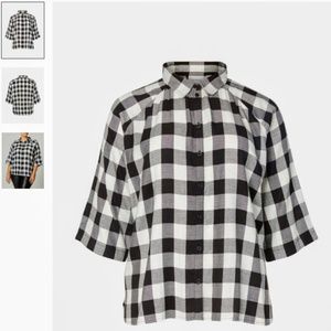 Junarose Women's Shirt | Black and White Gingham